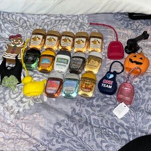 Bath & Body Works Adult and kids Hand Sanitizer Holder Set with Colorful Designs